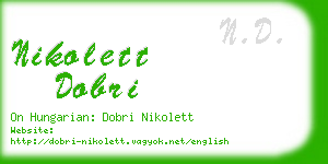 nikolett dobri business card